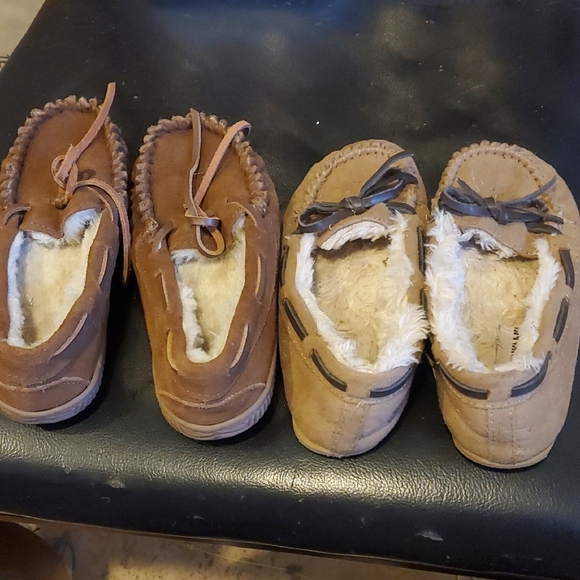 Airwalk & WonderNation Other - Kids Cozy Shearling-Lined Moccasins Bundle- Brown and Tan